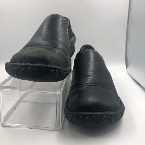 Born Black Leather Slip on Loafers w/ neoprene 7M - Picture 2 of 16